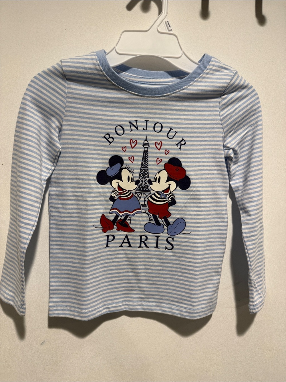 Disney Mickey and Minnie Bonjour Paris Long-Sleeve Tee